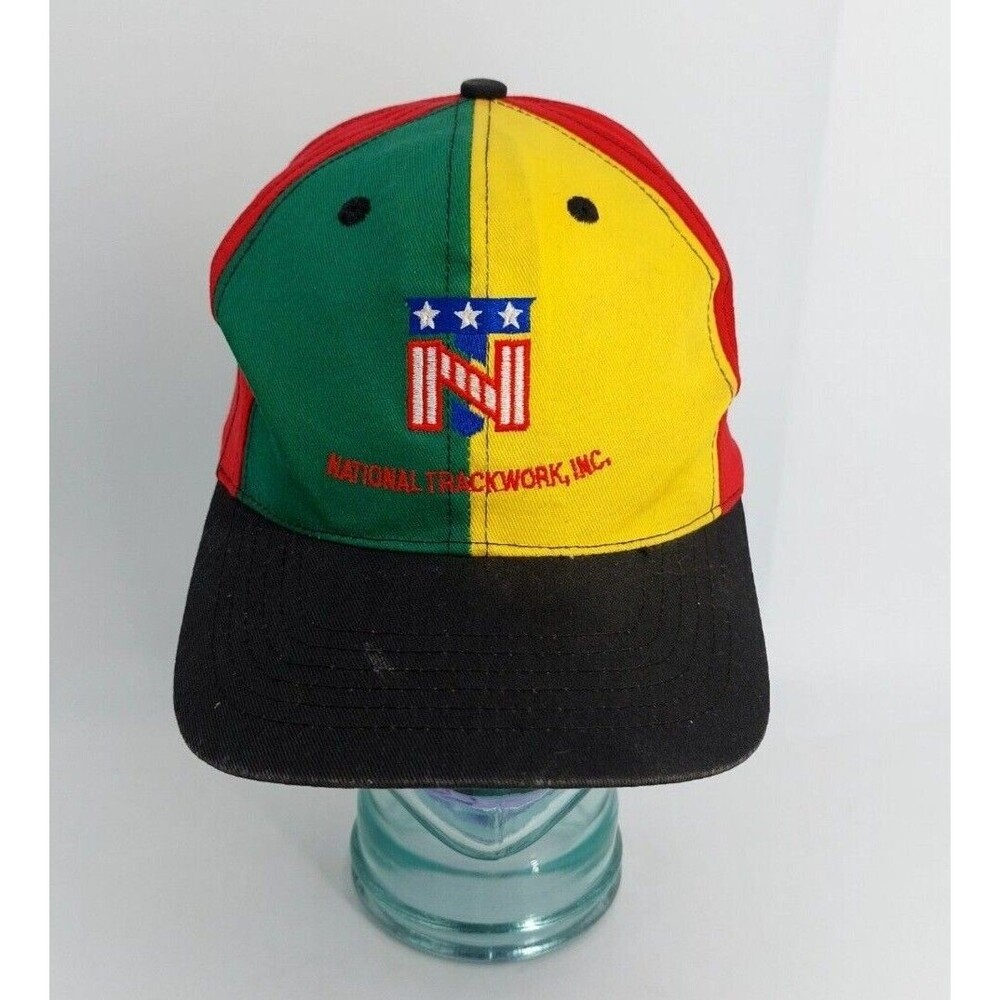 National Trackwork, Inc. Railroad Snapback Hat Cap primary colors vintage